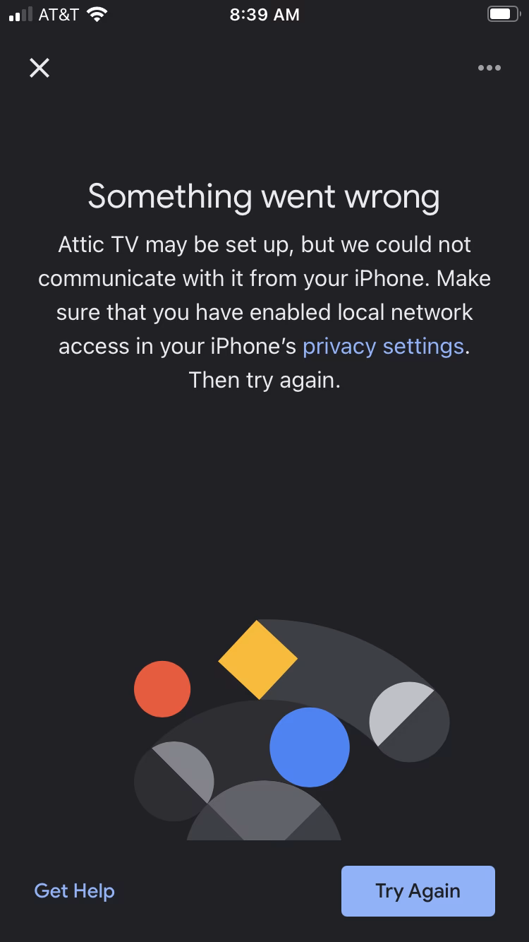 Why can't I find Chromecast after restarting my iPhone?