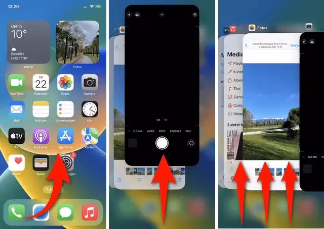Wie kann ich alle Apps auf dem iPhone schließen?