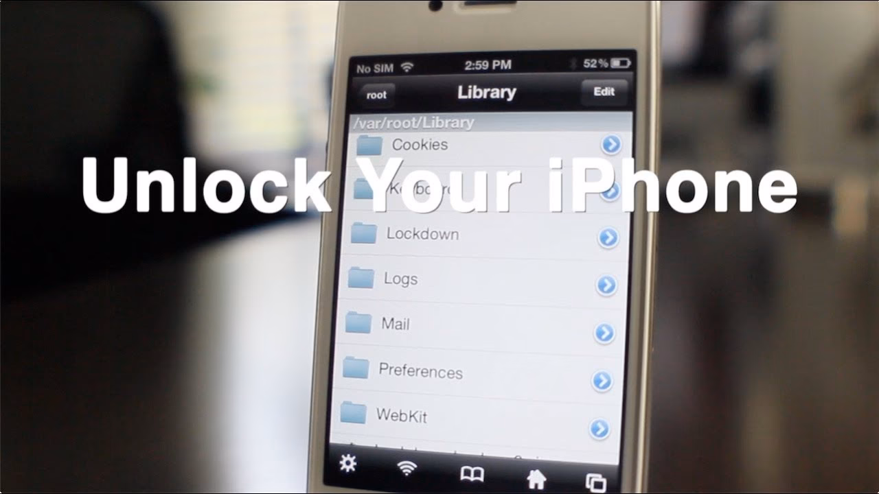 How do I unlock the SIM lock on my iPhone?