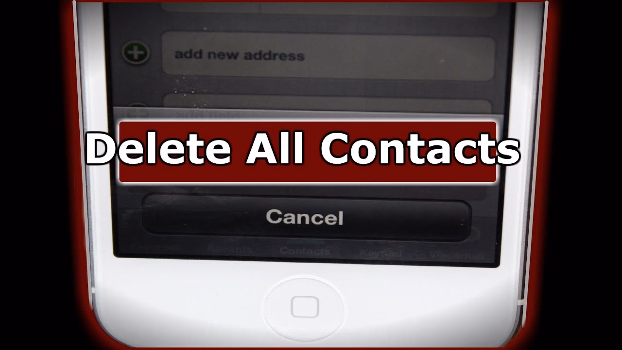 How to delete all contacts on iPhone 4?