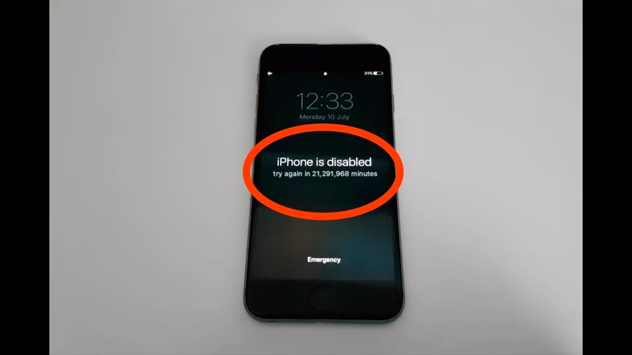 How do I Reset my passcode on a disabled iPhone?