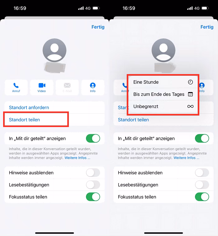 Wie kann man auf dem iPhone den eigenen Standort teilen?