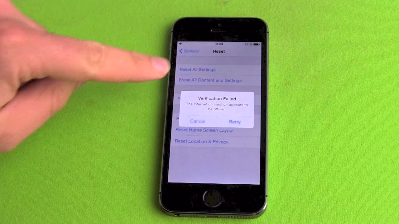 How do I Delete my iPhone settings?