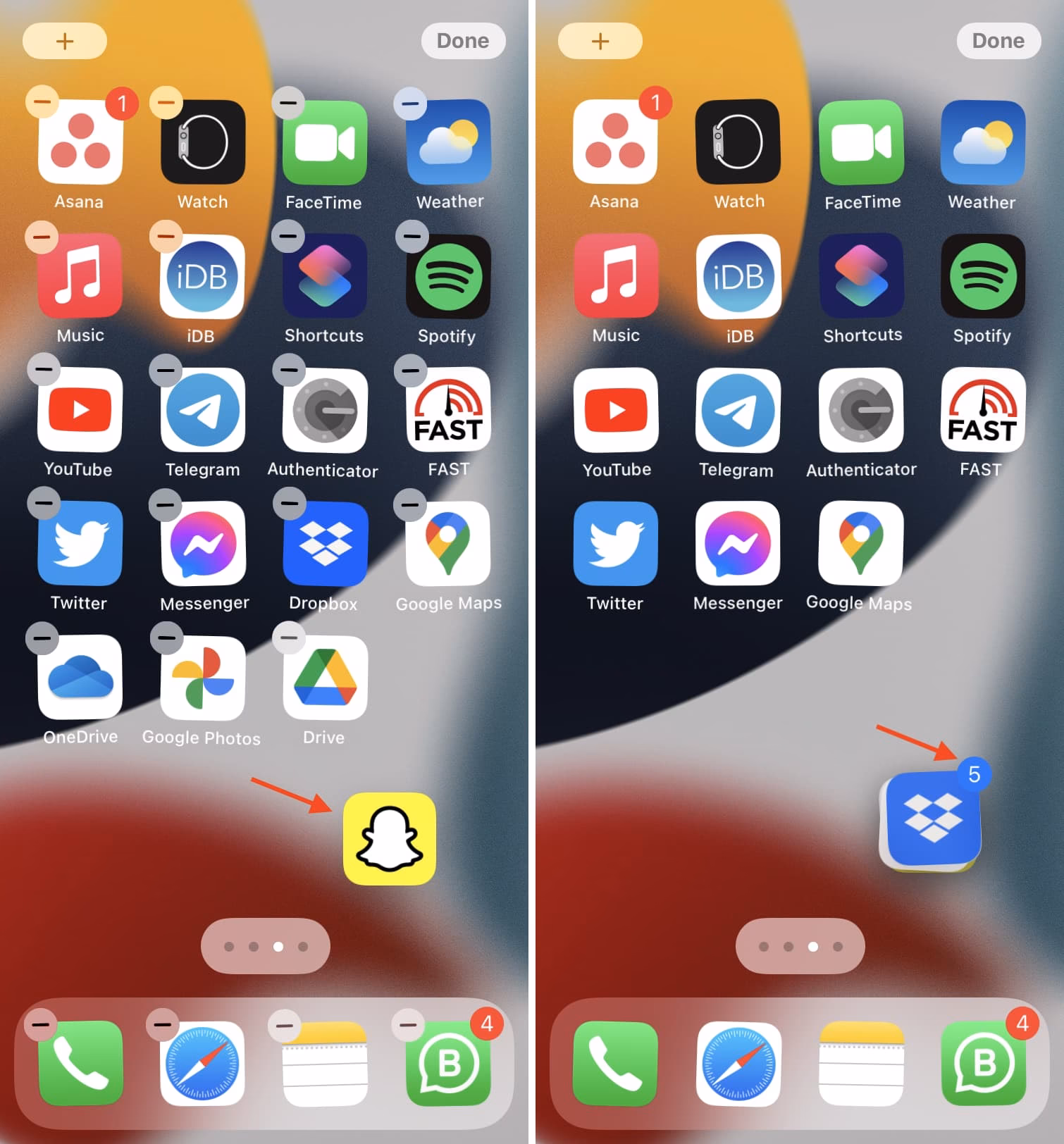 How do I increase the number of app icons in dock?