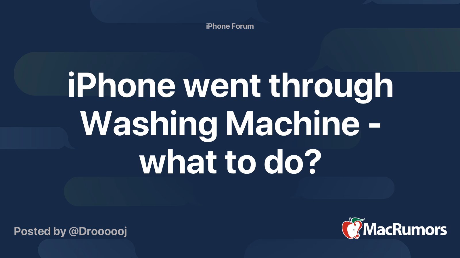 What happens if you put a phone in a washing machine?