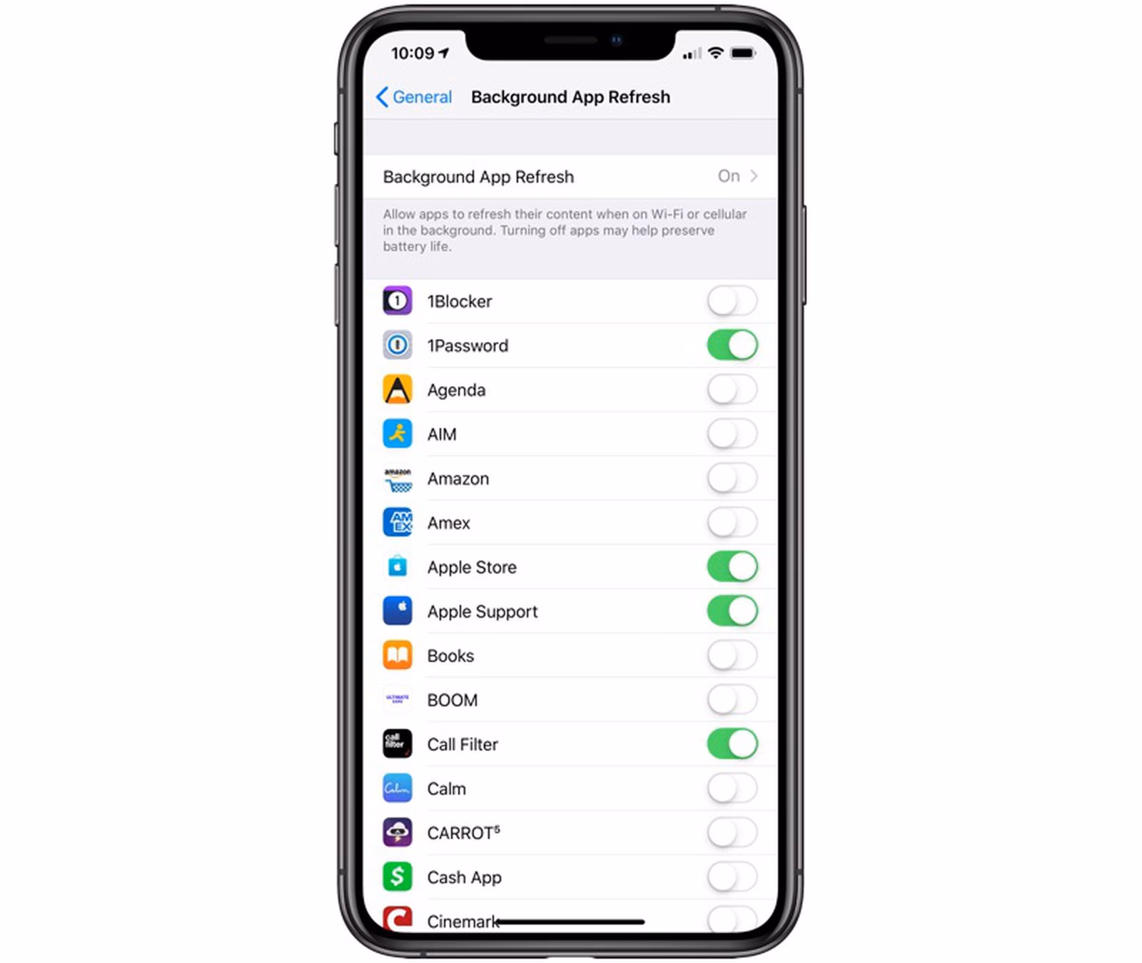 How to turn off background app refresh on iPhone?
