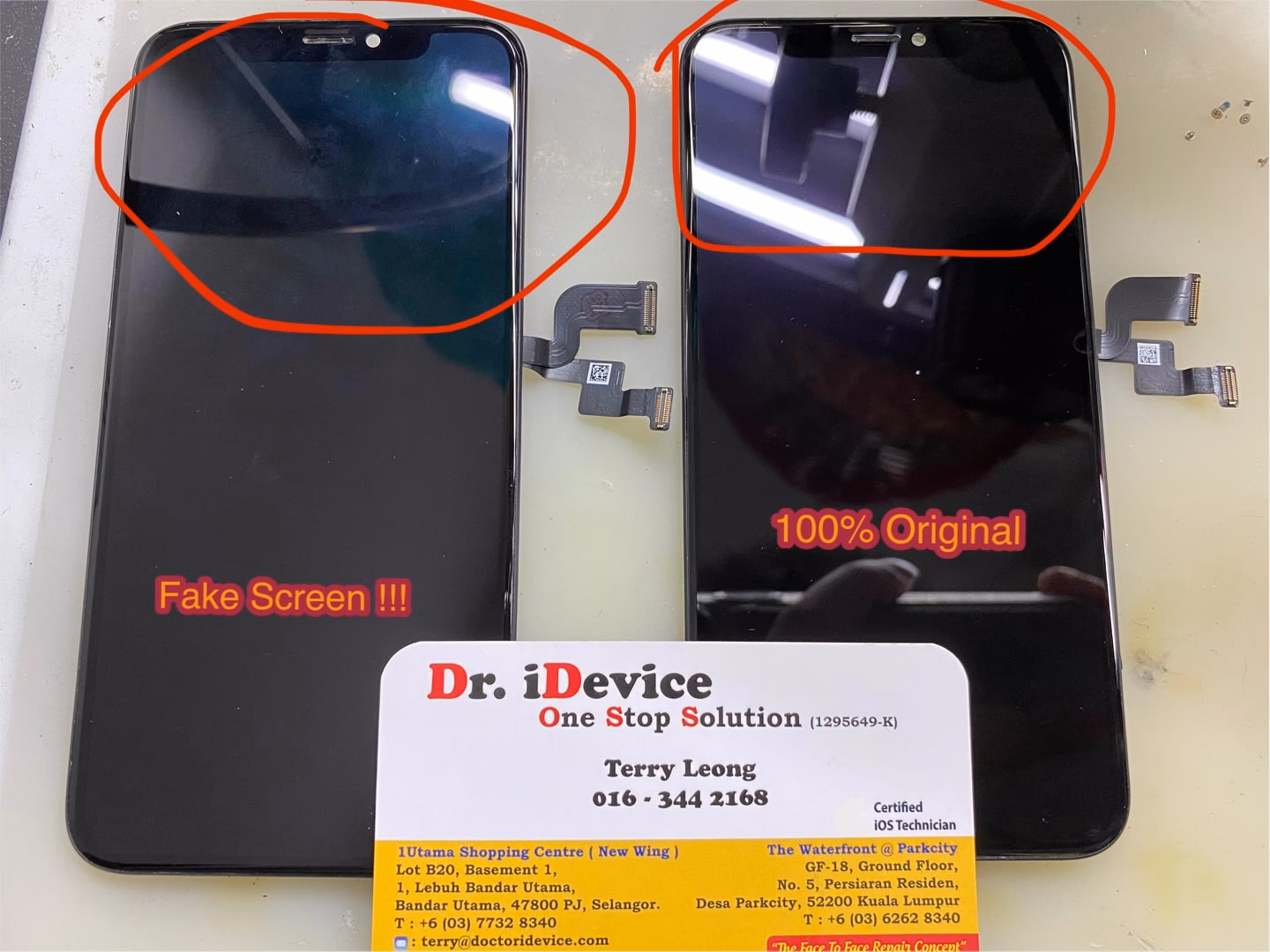 Does SPR offer iPhone screen glass replacement in KL & Selangor?