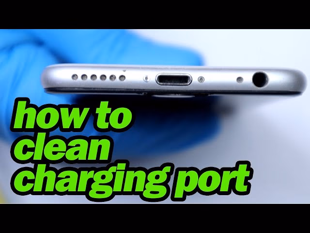 How to remove dust clot from iPhone charging ports?