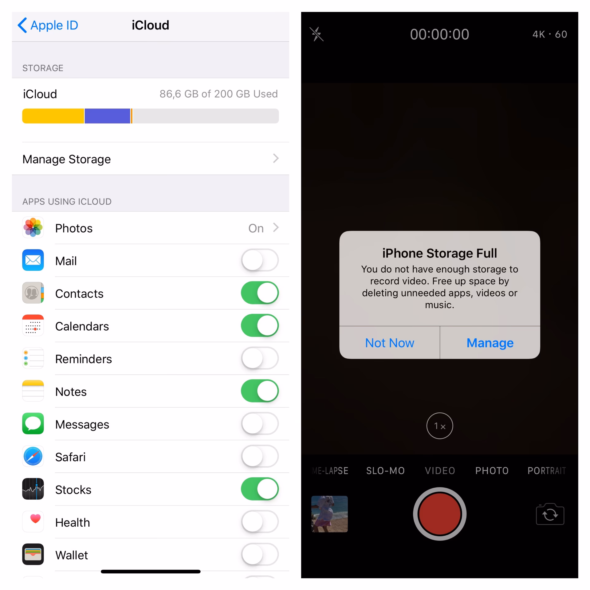 Why does my iPhone say iCloud storage is full?
