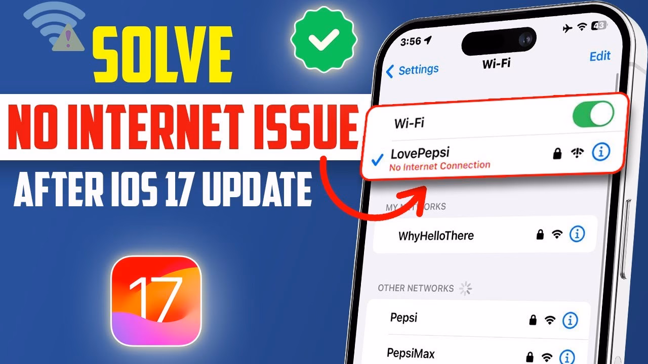 Why am I not connected to the Internet while updating iOS?