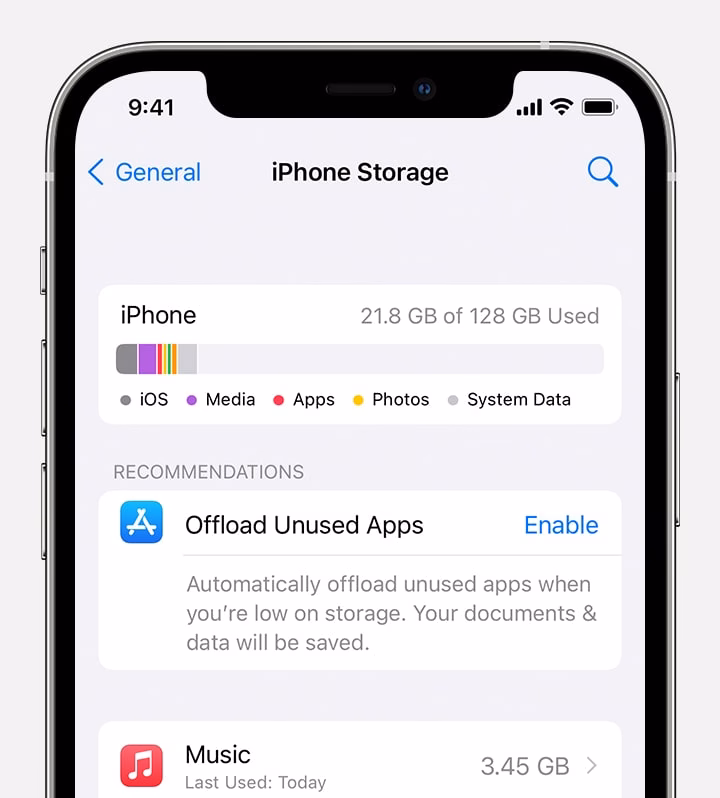 Why is my iPhone internal storage empty?