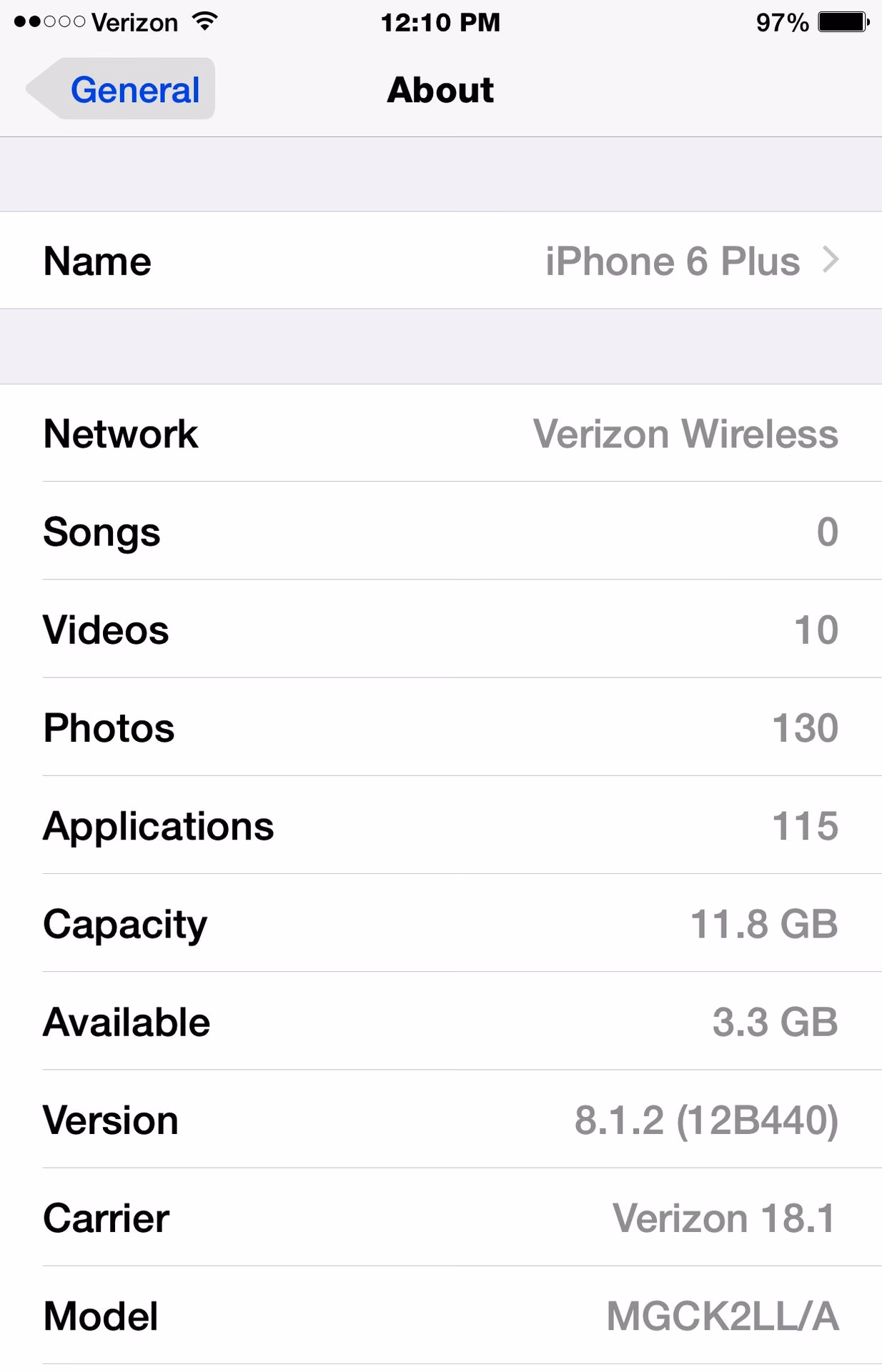 What is the battery capacity of iPhone 6?