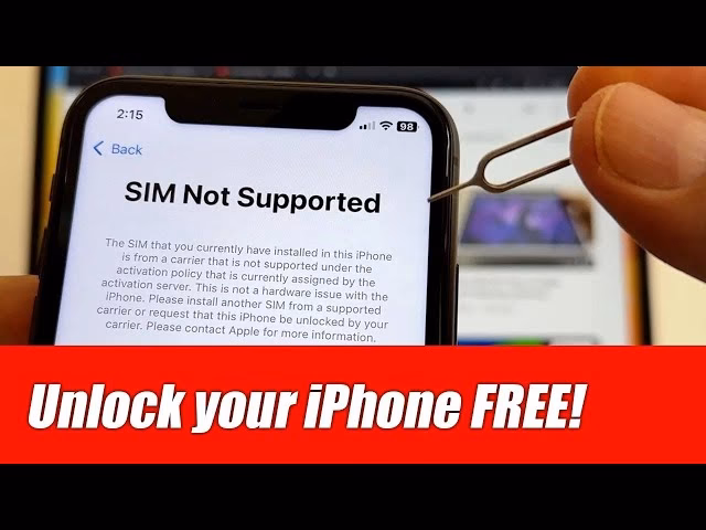 How do I unlock my iPhone's SIM card?