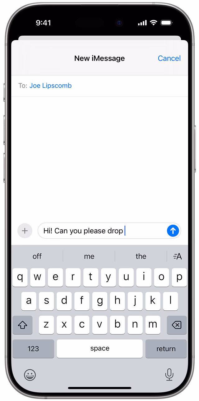 How do I use a Suggestions feature on my iPad?