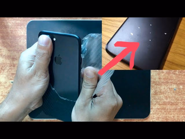 How can I fix a scratch on my iPhone?