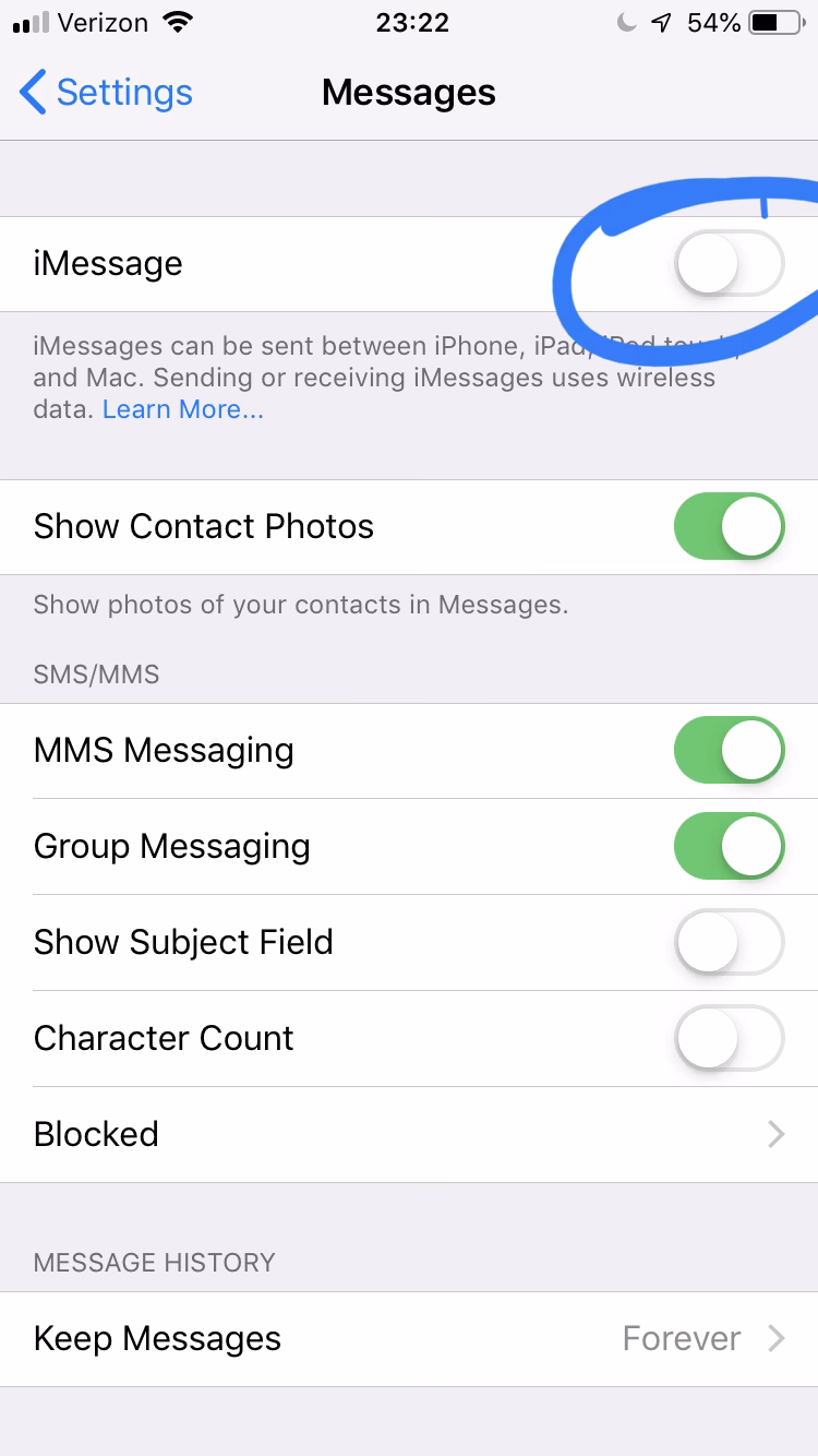 Why do text messages turn green on iPhone?
