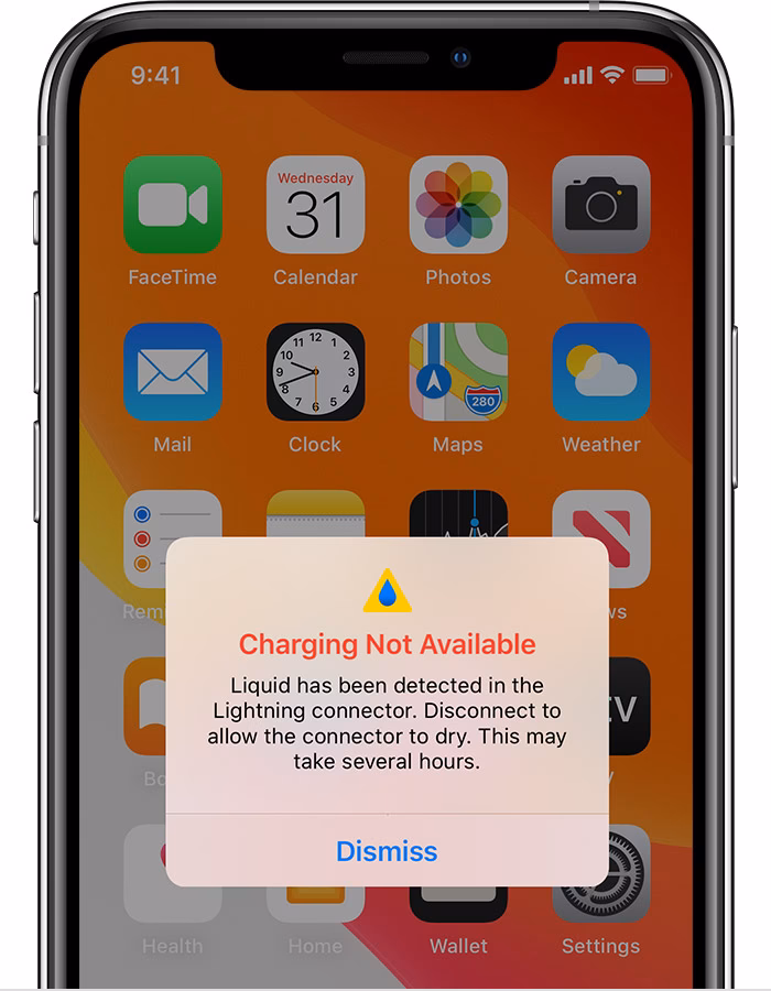 What to do if liquid gets into iPhone charging port?