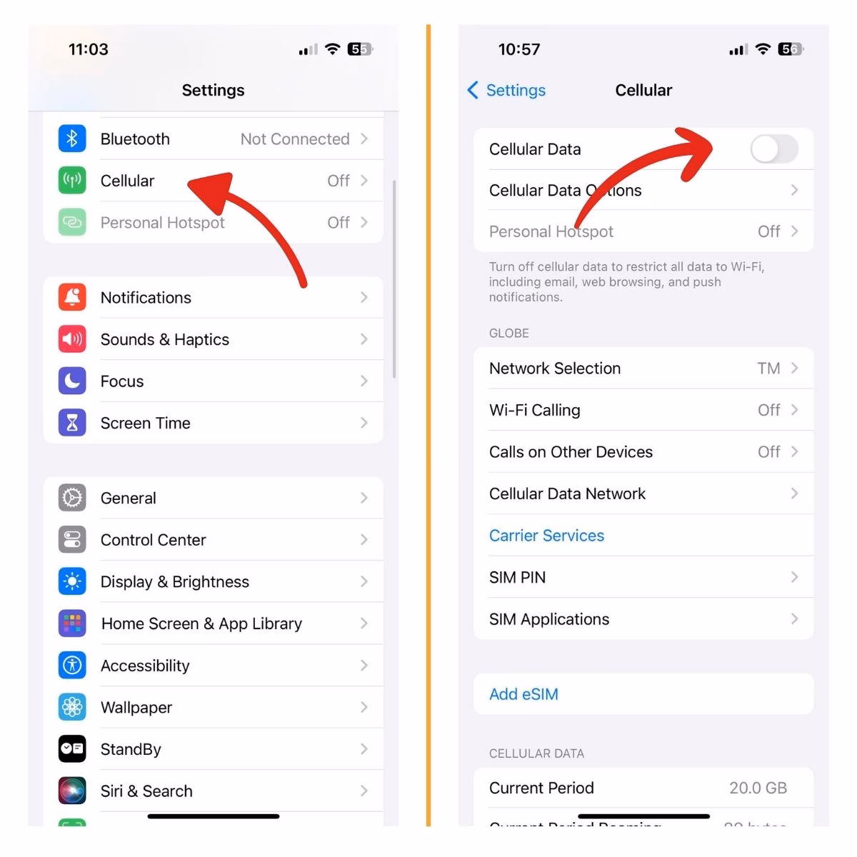 How do I Fix my iPhone data not working?