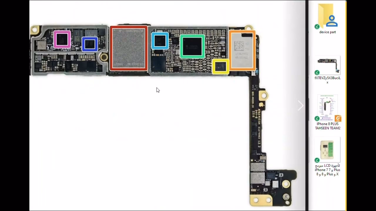 What symbols are used in iPhone 8 Schematic diagrams?