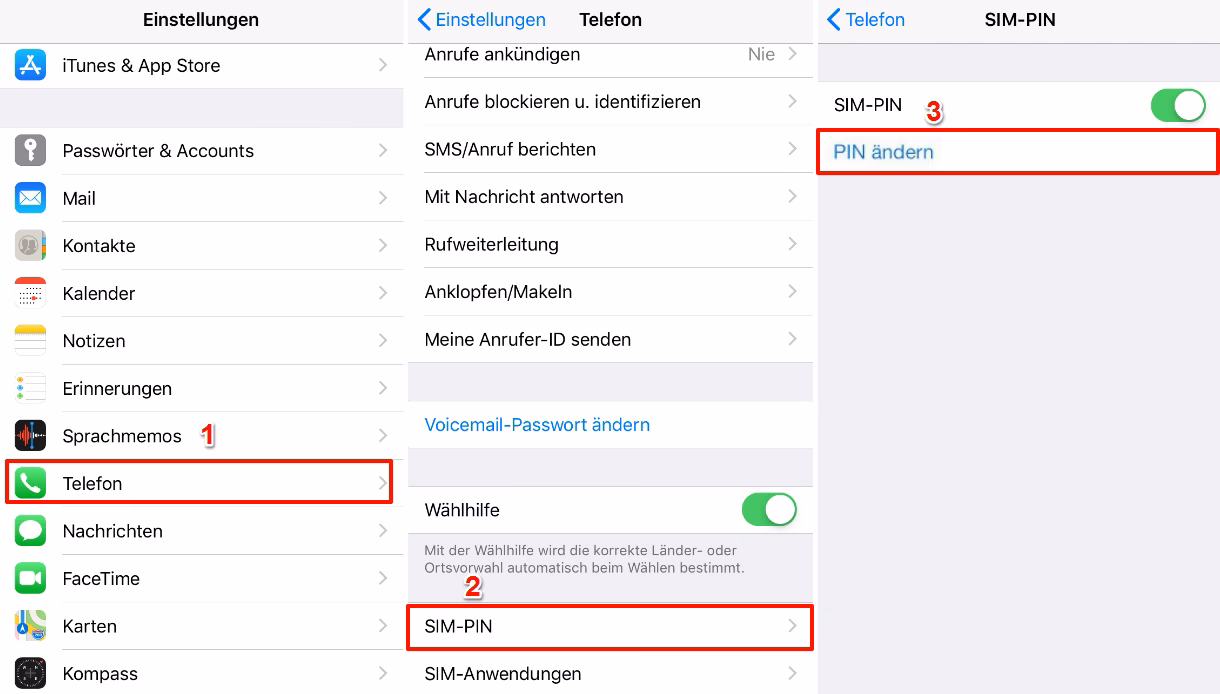 Wie ändere ich die SIM-Nummer meines iPhone?