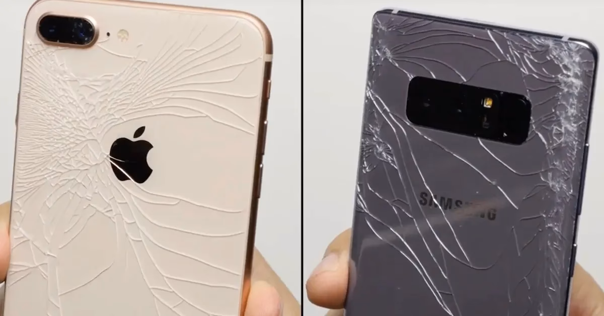Did iPhone 8 & Note8 lose a chunk of glass?