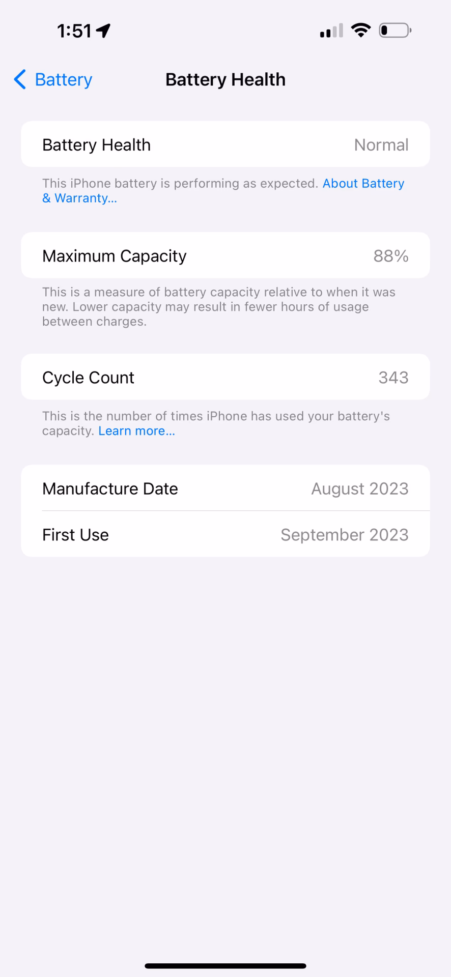 Does iPhone 13 have a low battery health?