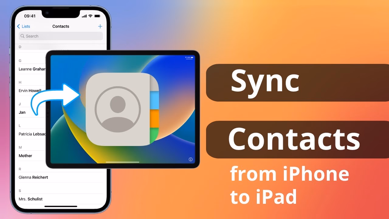 How to sync contacts between iPhone & iPad?