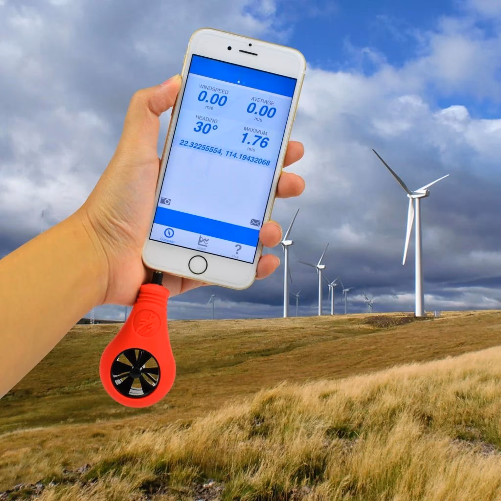 How does a wind anemometer work?