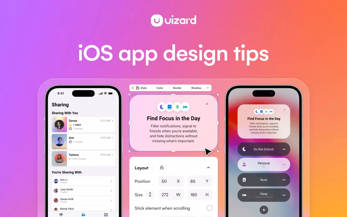 What is a useful starting point for iOS app design inspiration?
