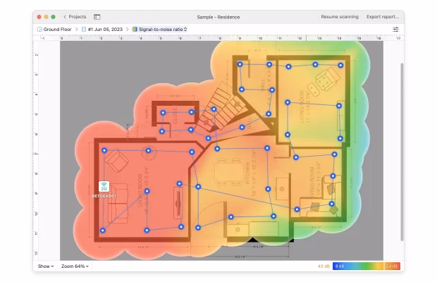 Is there a Wi-Fi signal strength App for iPhone?