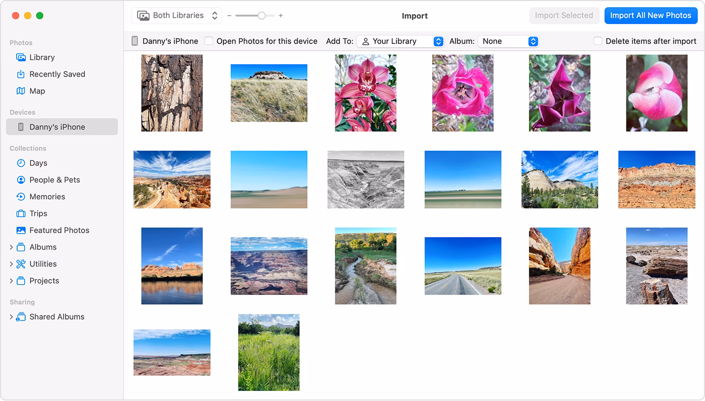 How to transfer photos from iPhone to Mac?