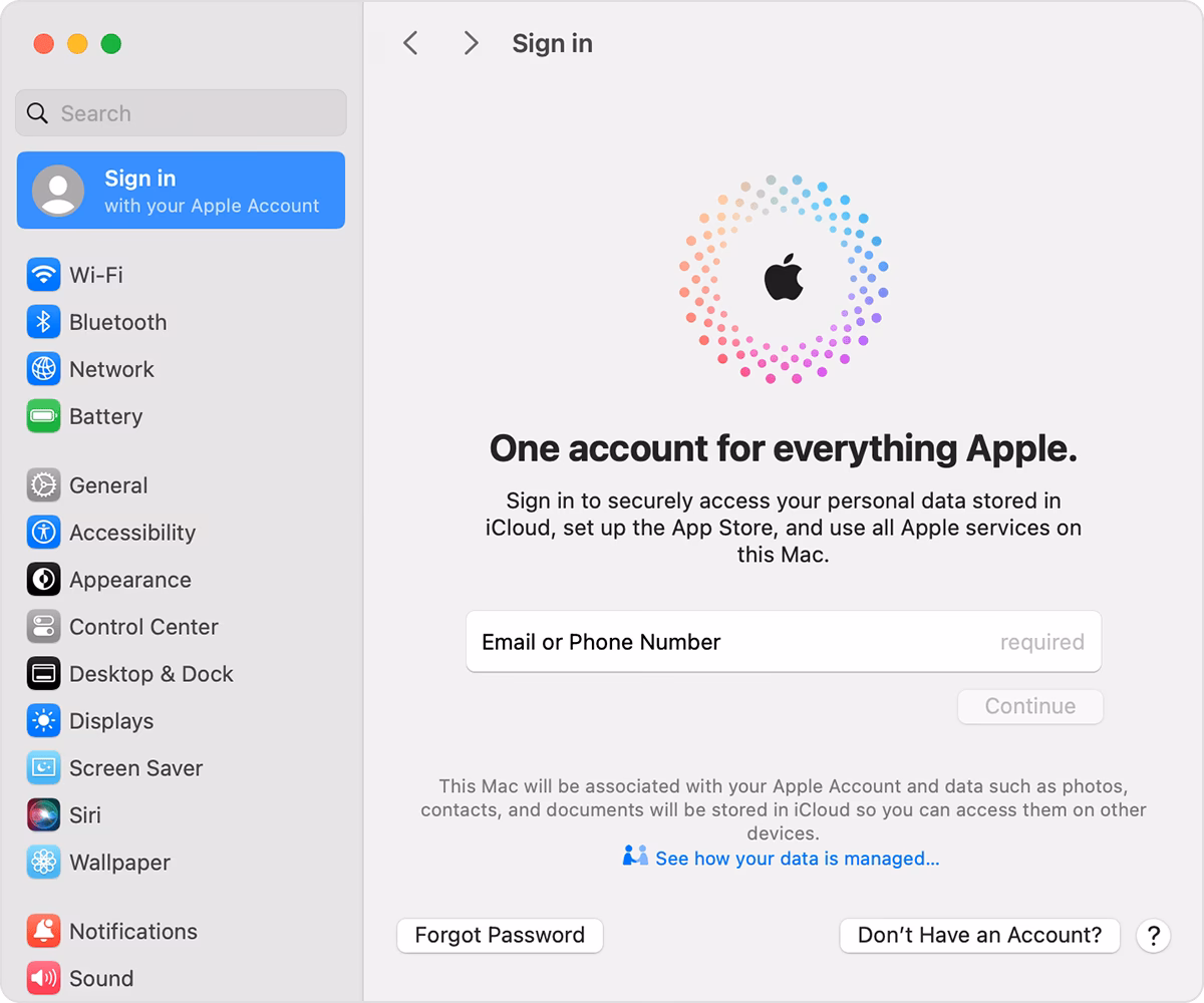 How does Apple use my Apple account information?