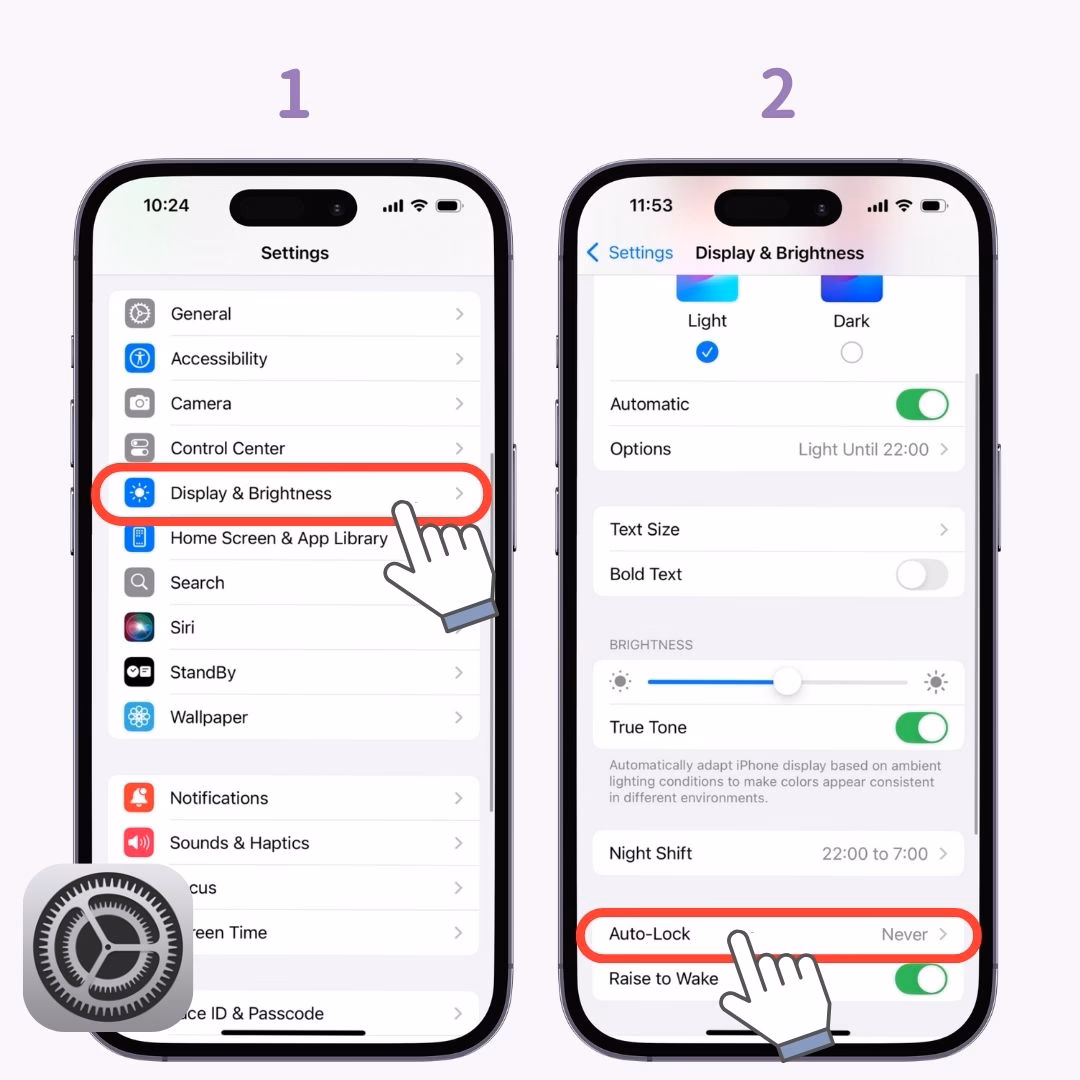 How to disable Auto lock on iPhone?
