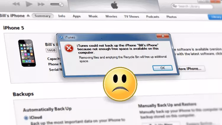 What if iTunes backup couldn't continue successfully?