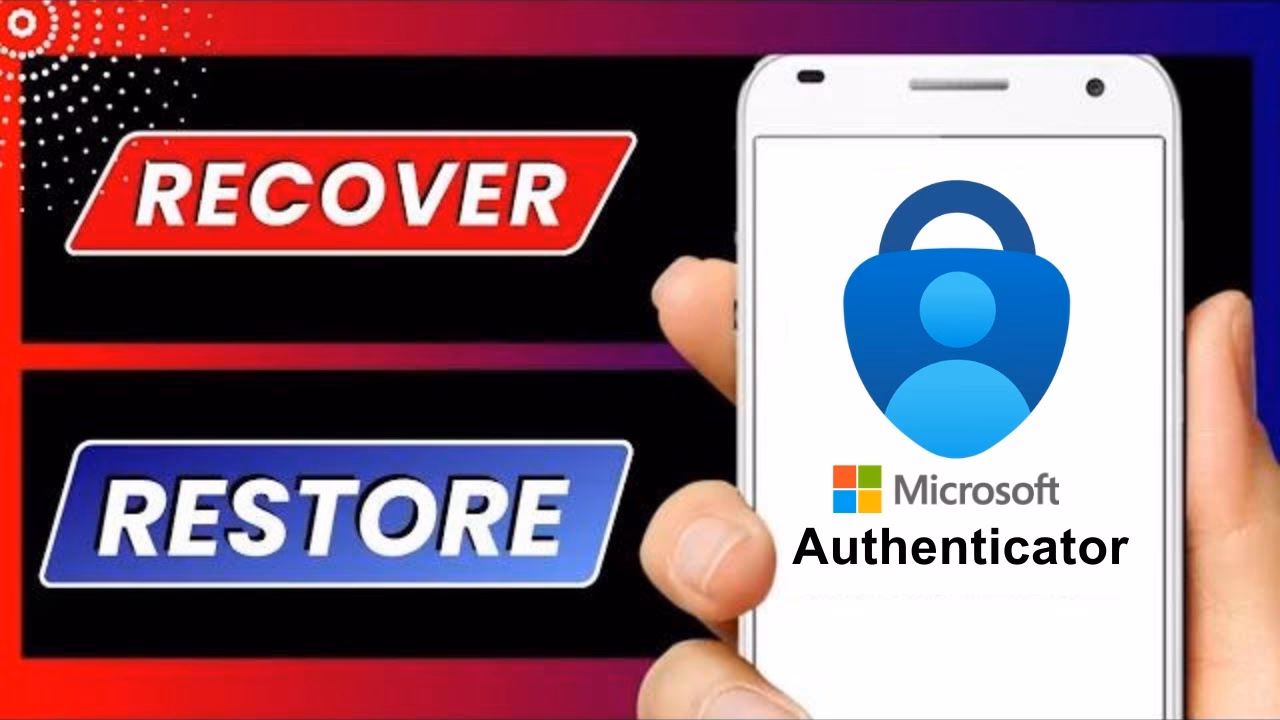 How do I restore Microsoft Authenticator accounts on a new device?