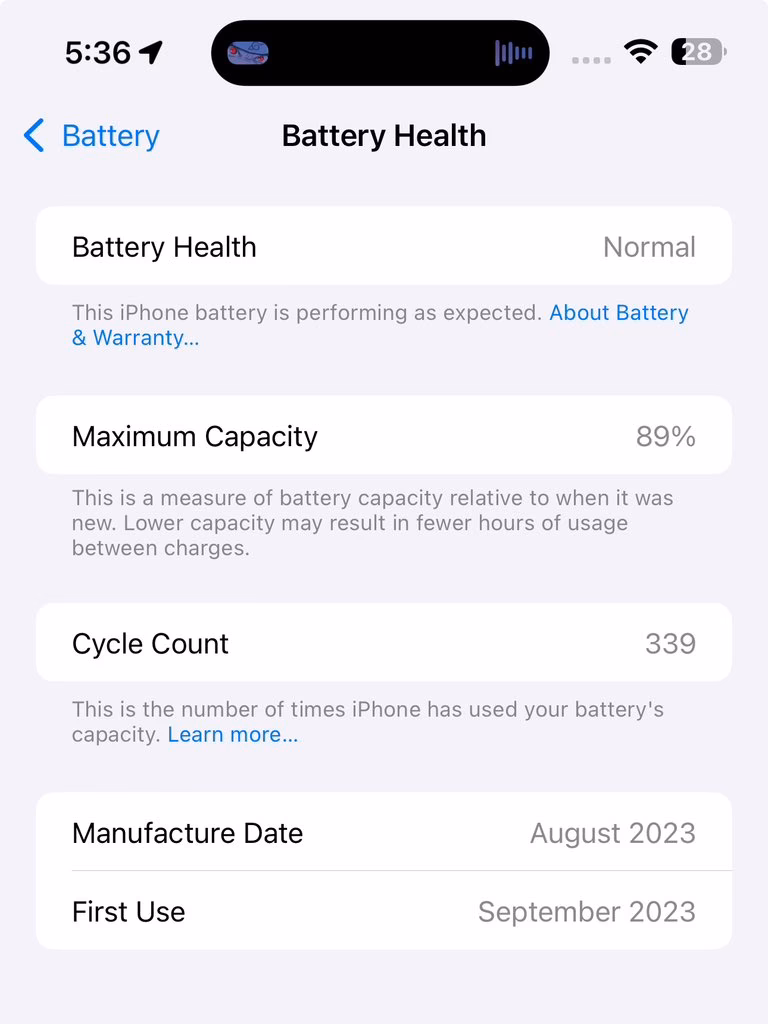 When should I replace my iPhone battery?