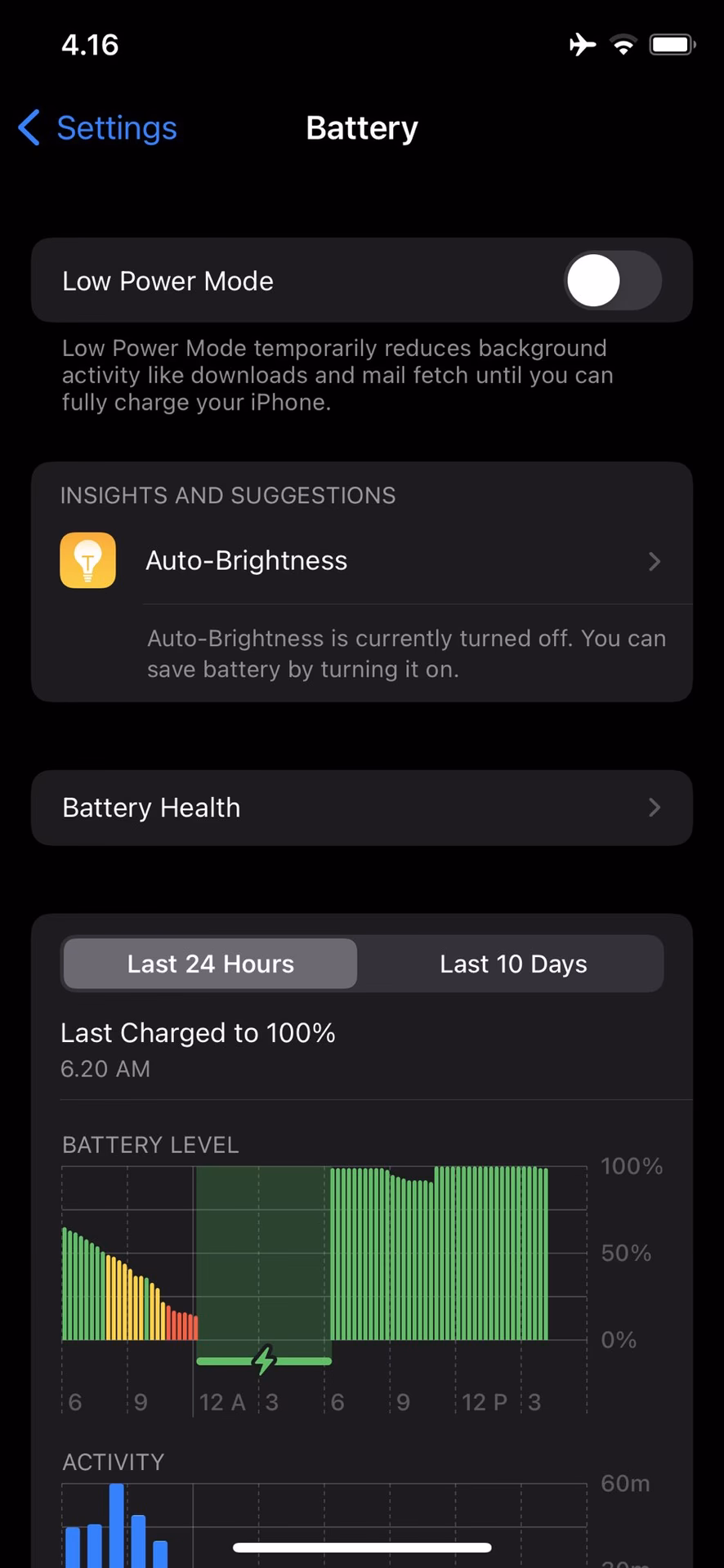 How do I Check my iPhone battery percentage?