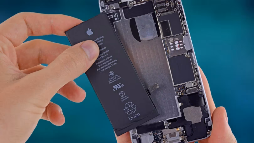 What should I do if my iPhone battery is swollen?