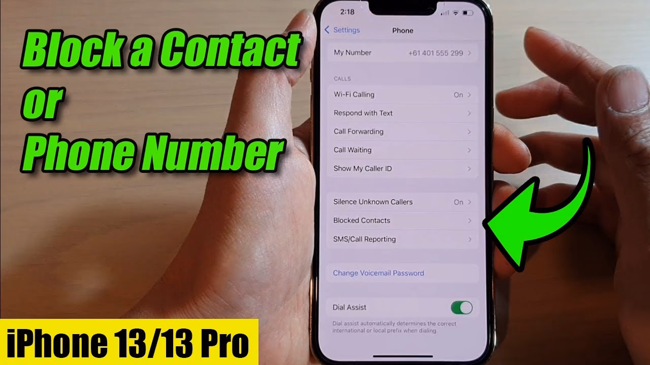 How do I remove a blocked prefix on my iPhone?