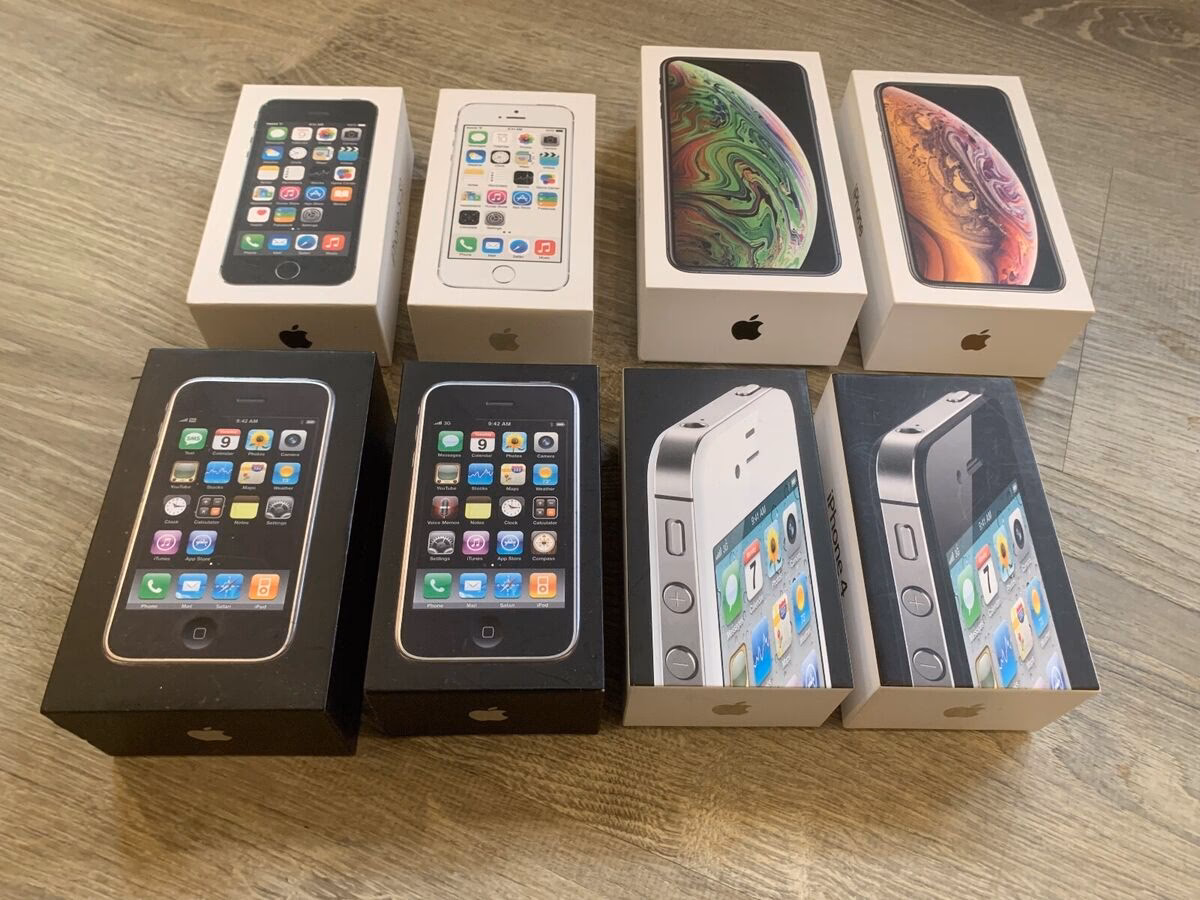 How many empty iPhone boxes are in this lot?