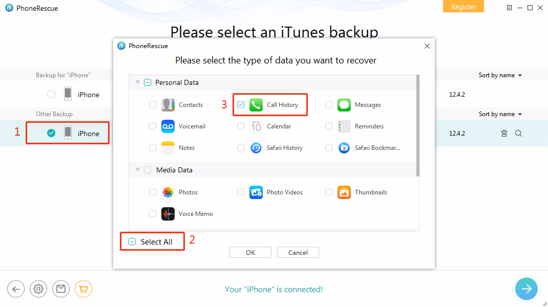What is a tool to recover deleted call history from iPhone?