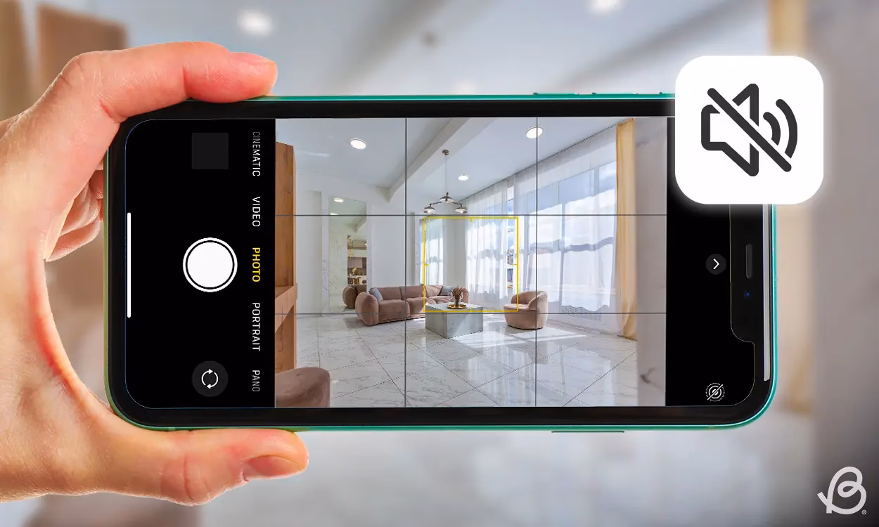 How to mute camera sound on iPhone?