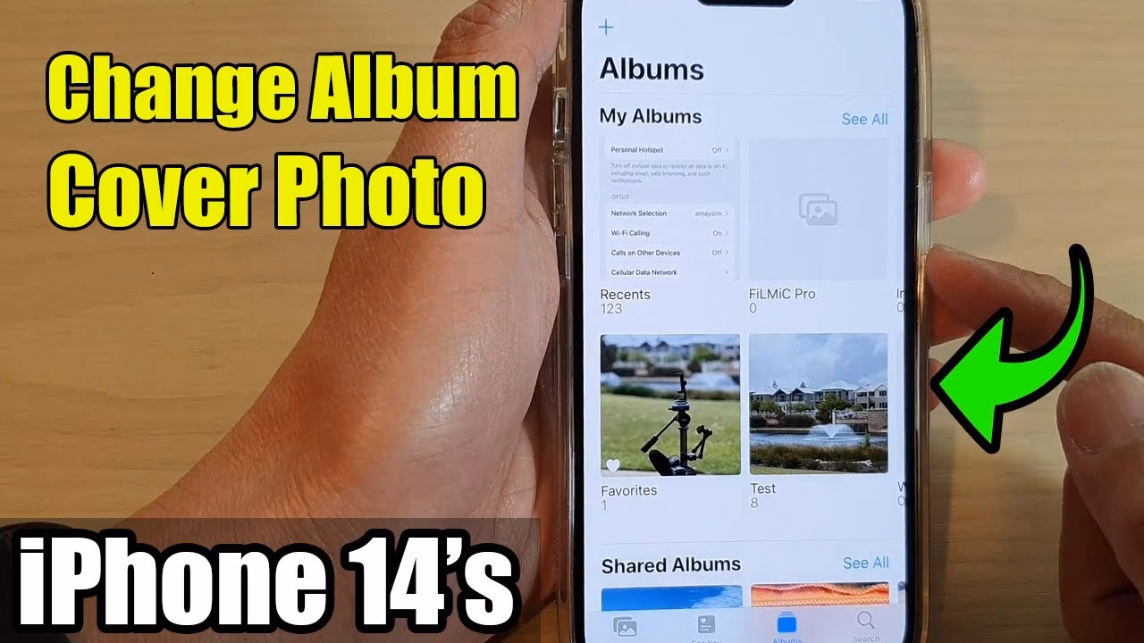 How do I change the cover photo on my iPhone?