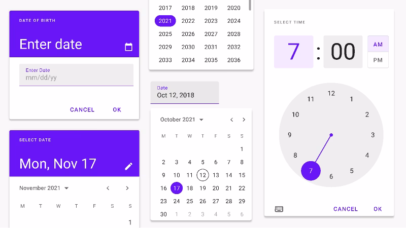 What is figma datepicker template?
