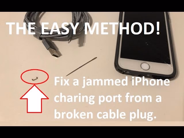 How to remove a broken iPhone charger tip?