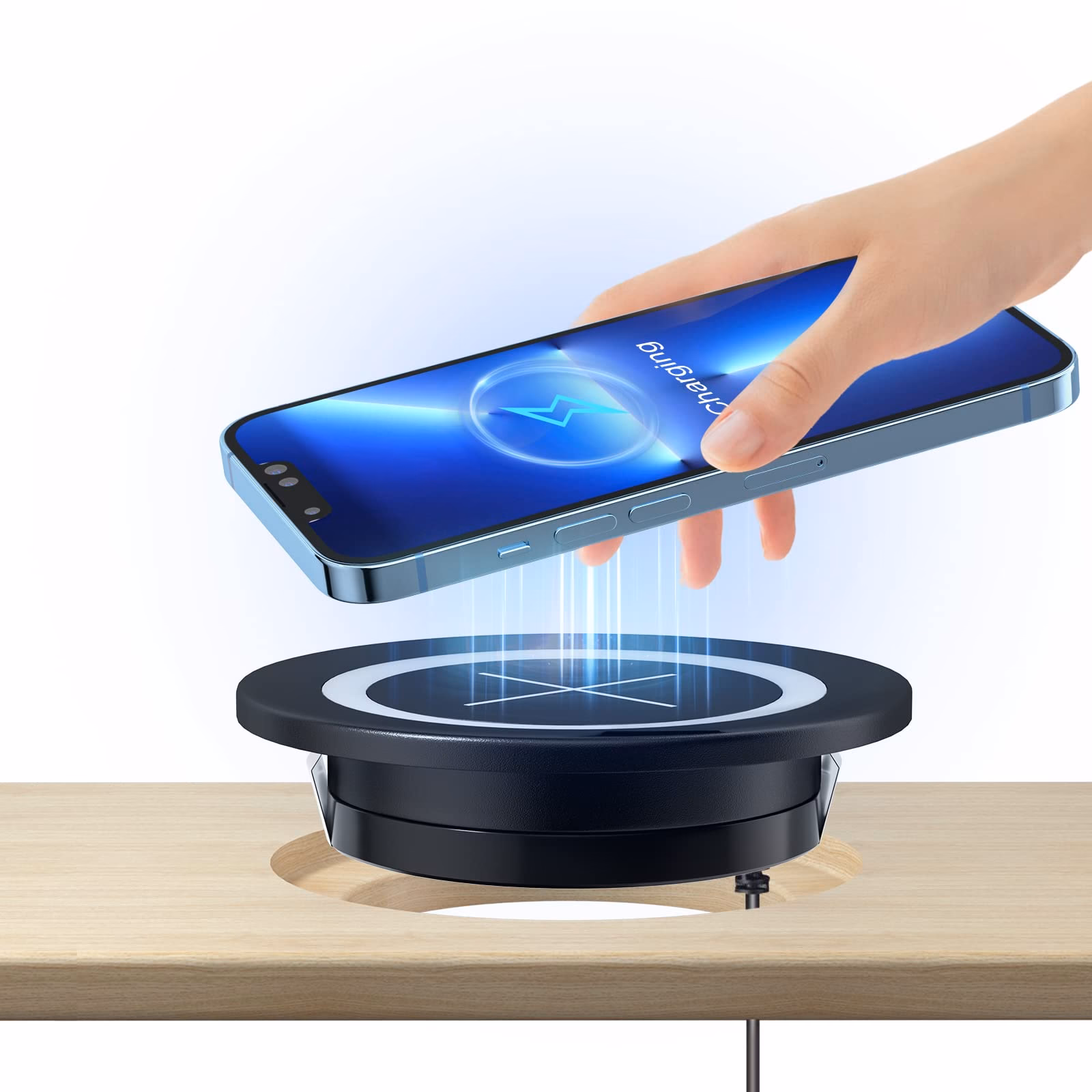 Which iPhone charger stand has a detachable Apple Watch Charger?