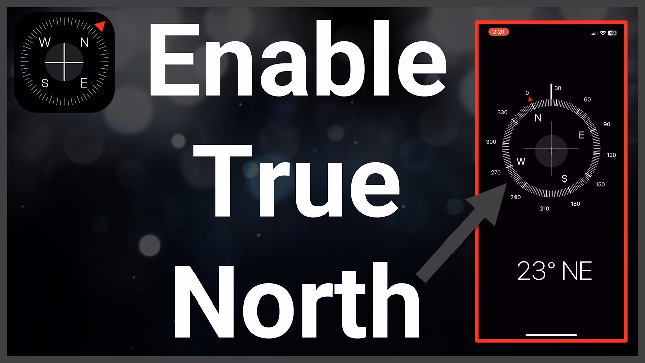 Can you set an iPhone compass to magnetic north?