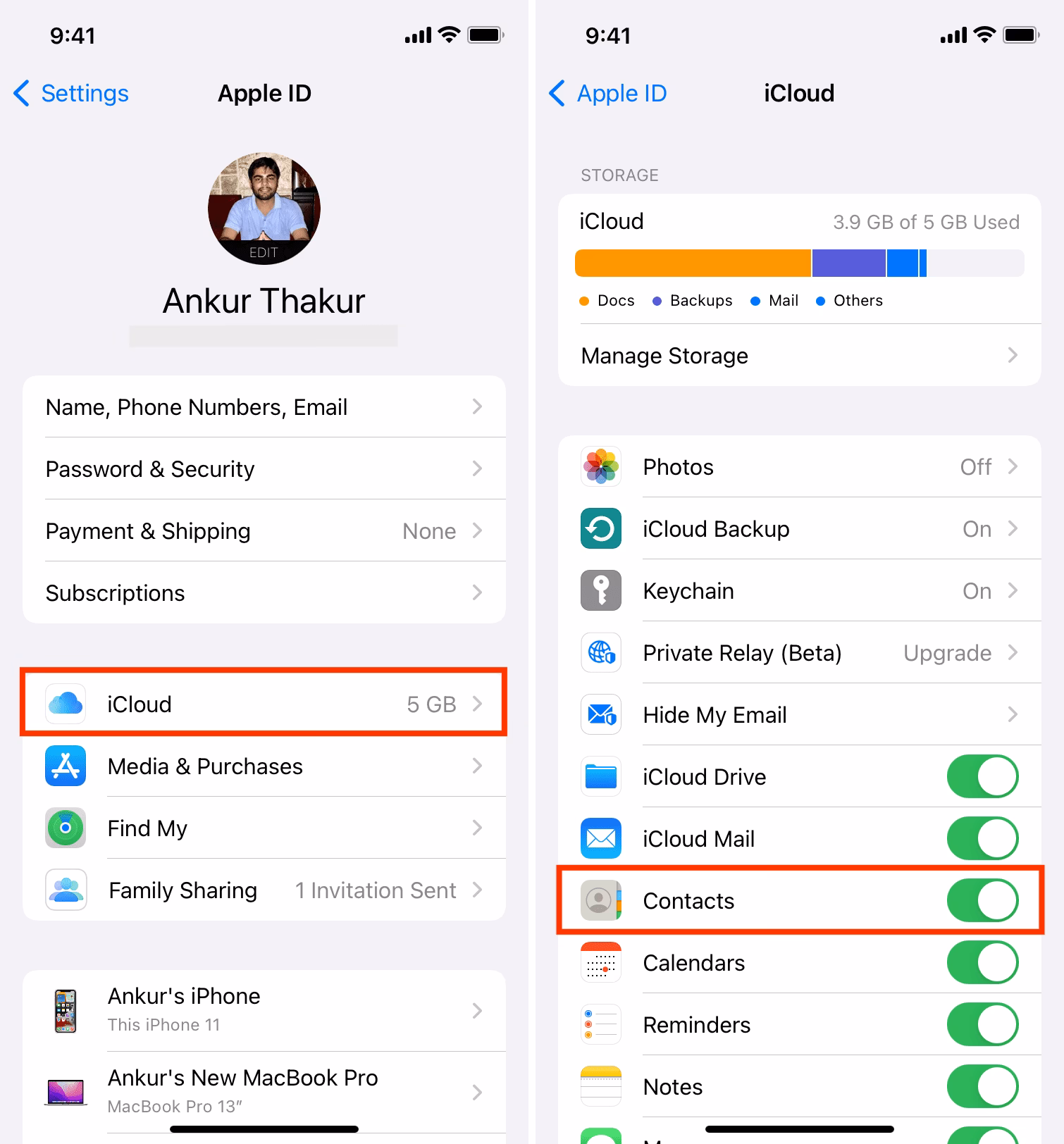 How to get back missing iCloud contacts?