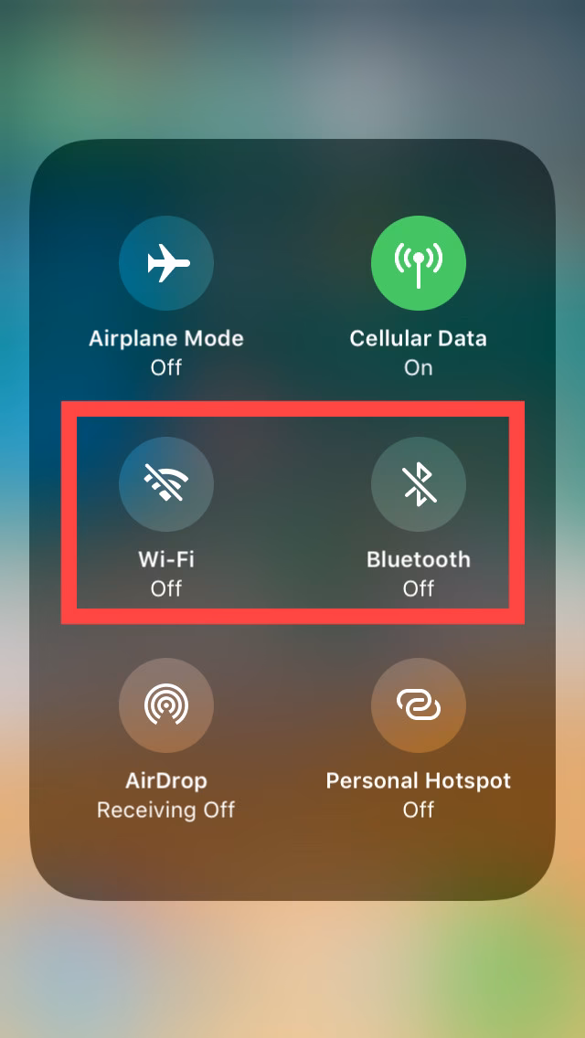 Can I disable Bluetooth in control center?