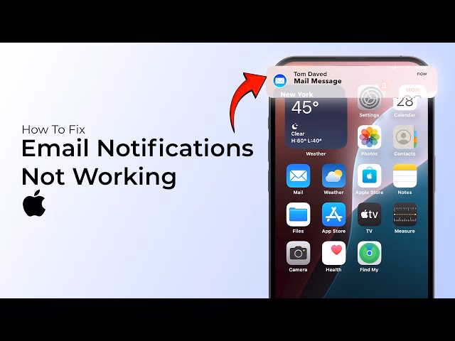 Why is email push notification not working on iPhone?